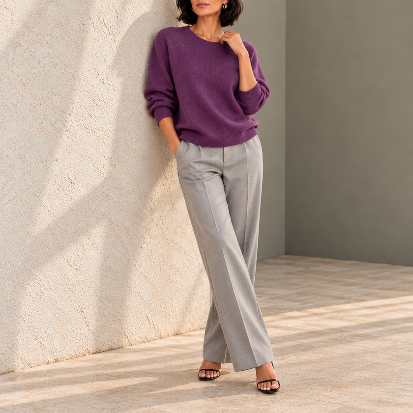 Mariangela Relaxed Crew-Neck Knit Sweater