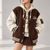 Lucinda Oversized Letterman Varsity Jacket