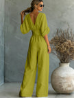 Amara Wrap V-Neck Wide-Leg Maxi Jumpsuit