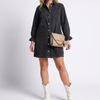 Arianna Button-Front Denim Shirt Dress