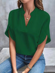 Vivienne V-Neck Flutter Sleeve Blouse Casual Professional