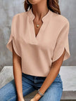Vivienne V-Neck Flutter Sleeve Blouse Casual Professional