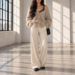 Agnese Fuzzy Oversized V-Neck Cardigan