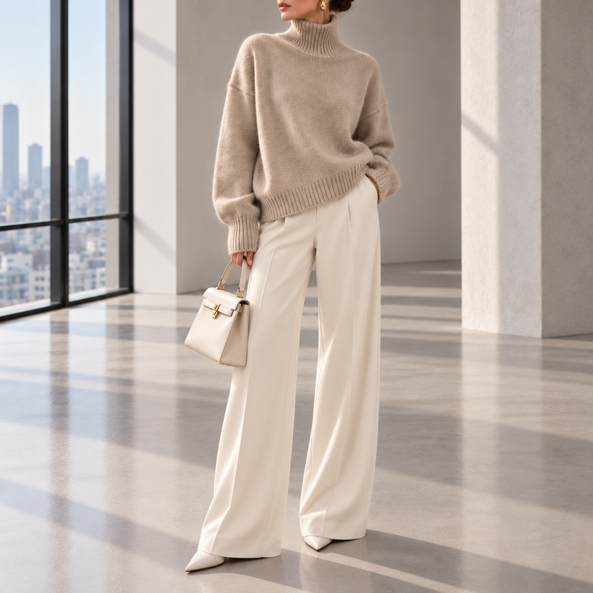 Isadora Roll-Neck Cashmere Sweater