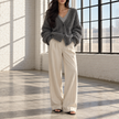Agnese Fuzzy Oversized V-Neck Cardigan