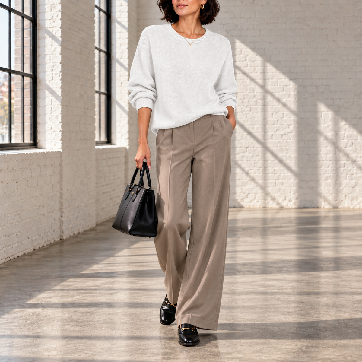 Mariangela Relaxed Crew-Neck Knit Sweater
