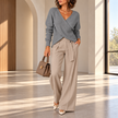 Mirella Wrap Front V-Neck Sweater