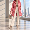 Marianne Hooded Long Quilted Down Jacket