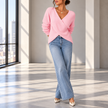 Mirella Wrap Front V-Neck Sweater