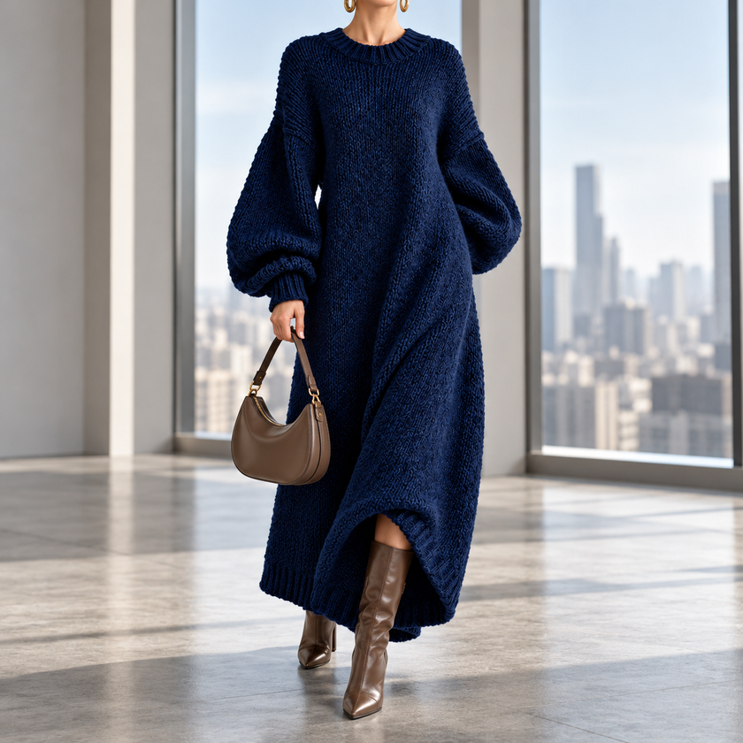 Ottavia Oversized Knit Maxi Sweater Dress