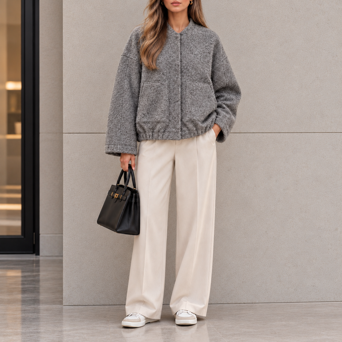 Gabriella Oversized Teddy Bomber Jacket