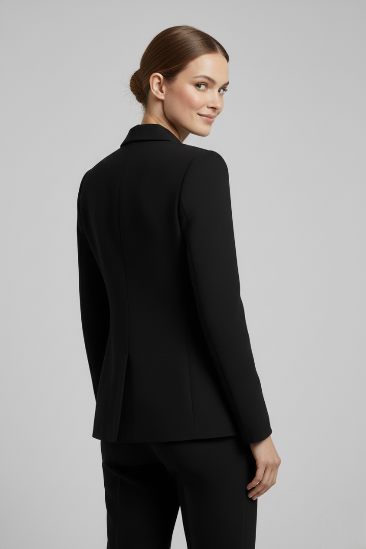 Signature Double-Breasted Blazer Gold Buttons Women Formal