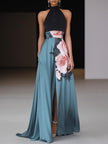Seraphina Floral Panel Slit Maxi Dress