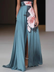 Seraphina Floral Panel Slit Maxi Dress