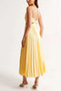 Celestine Pleated Maxi Dress V-Neck Sleeveless