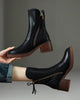Maribel Side-Zip Block Heel Boots