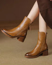 Maribel Side-Zip Block Heel Boots