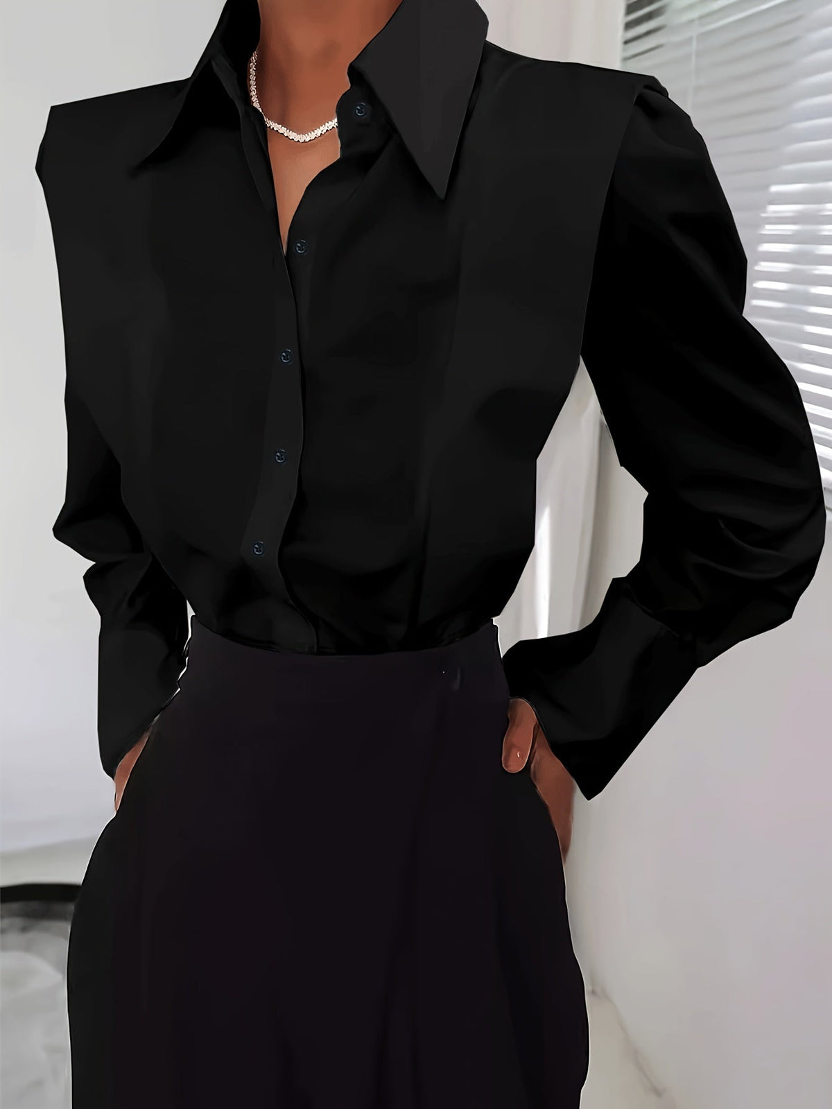 Celestina Tailored Button-Up Shirt