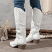 Tatiana Embroidered Knee-High Cowboy Boots