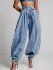Annabelle Pleated High-Waist Balloon Jeans