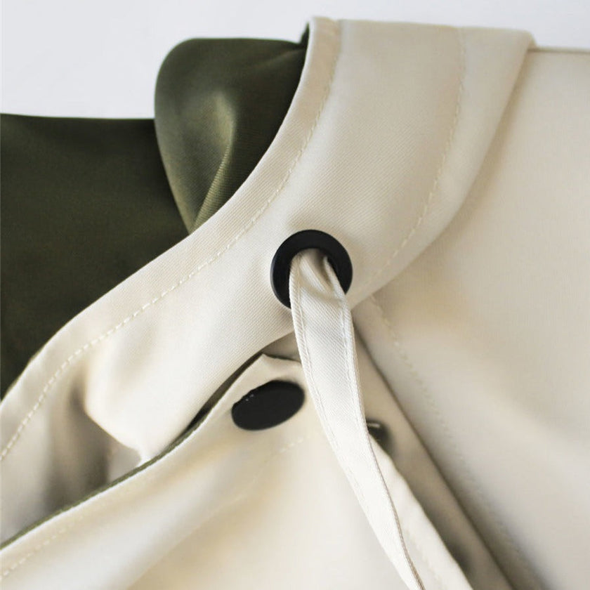 Cordelia Drawstring Hooded Trench Coat