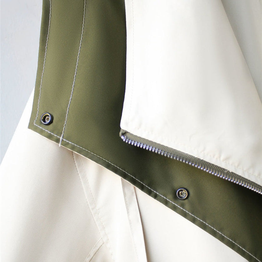 Cordelia Drawstring Hooded Trench Coat