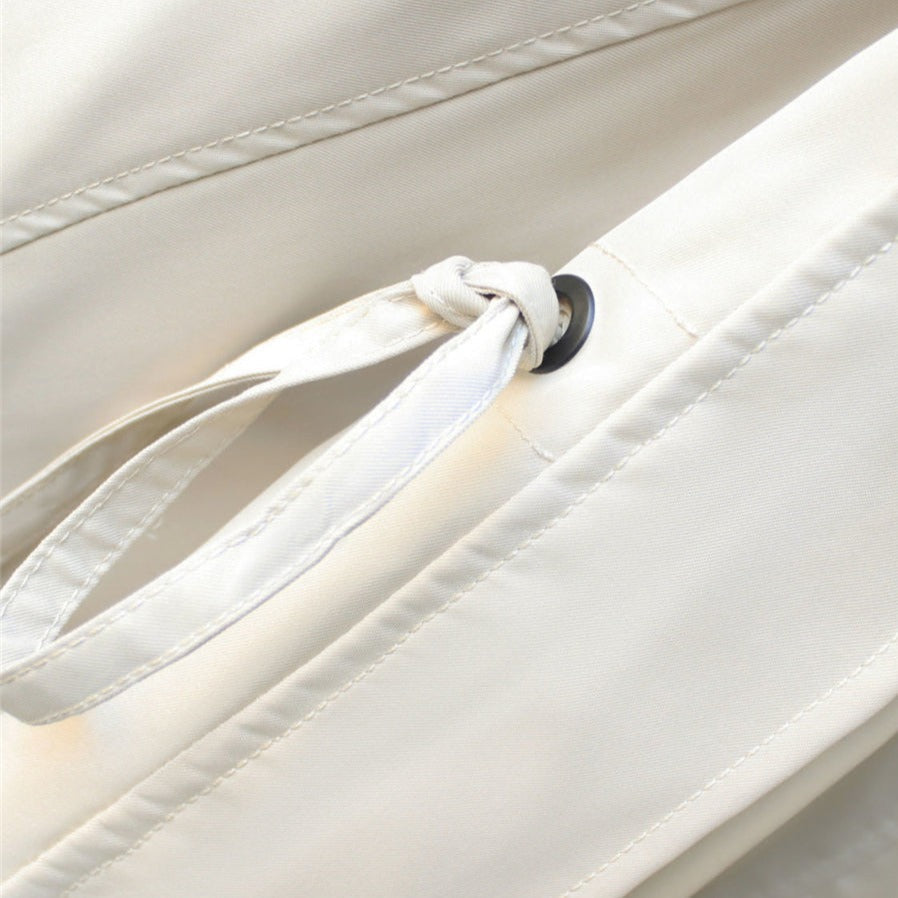 Cordelia Drawstring Hooded Trench Coat
