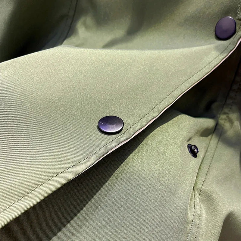 Cordelia Drawstring Hooded Trench Coat