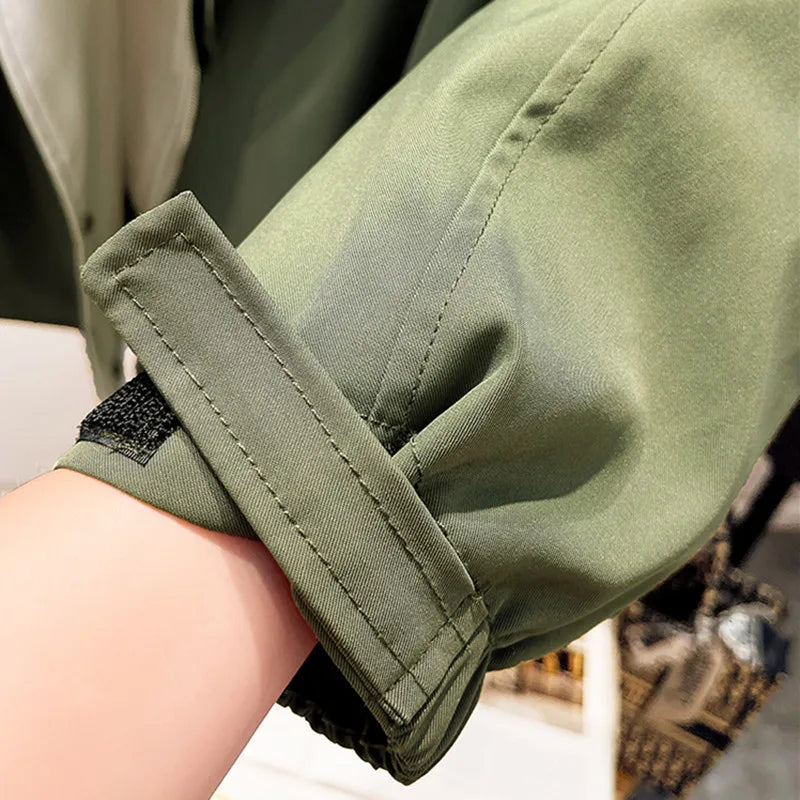 Cordelia Drawstring Hooded Trench Coat