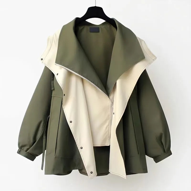 Cordelia Drawstring Hooded Trench Coat