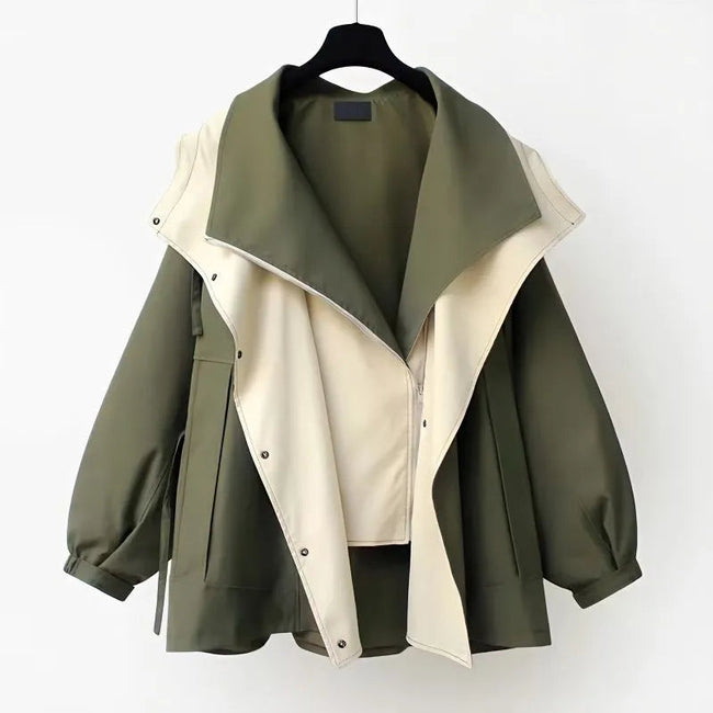 Cordelia Drawstring Hooded Trench Coat