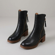 Costanza Block Heel Side-Zip Ankle Boots