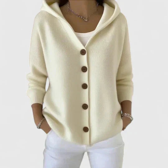 Josephine Hooded Button-Down Cardigan