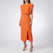 Delphine Sleeveless Side-Button Midi Dress