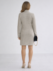 Brigitta Ribbed Knit Turtleneck Dress