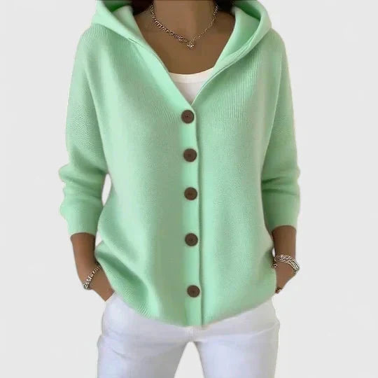 Josephine Hooded Button-Down Cardigan