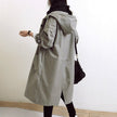 Emmeline Hooded Button-Front Trench Coat