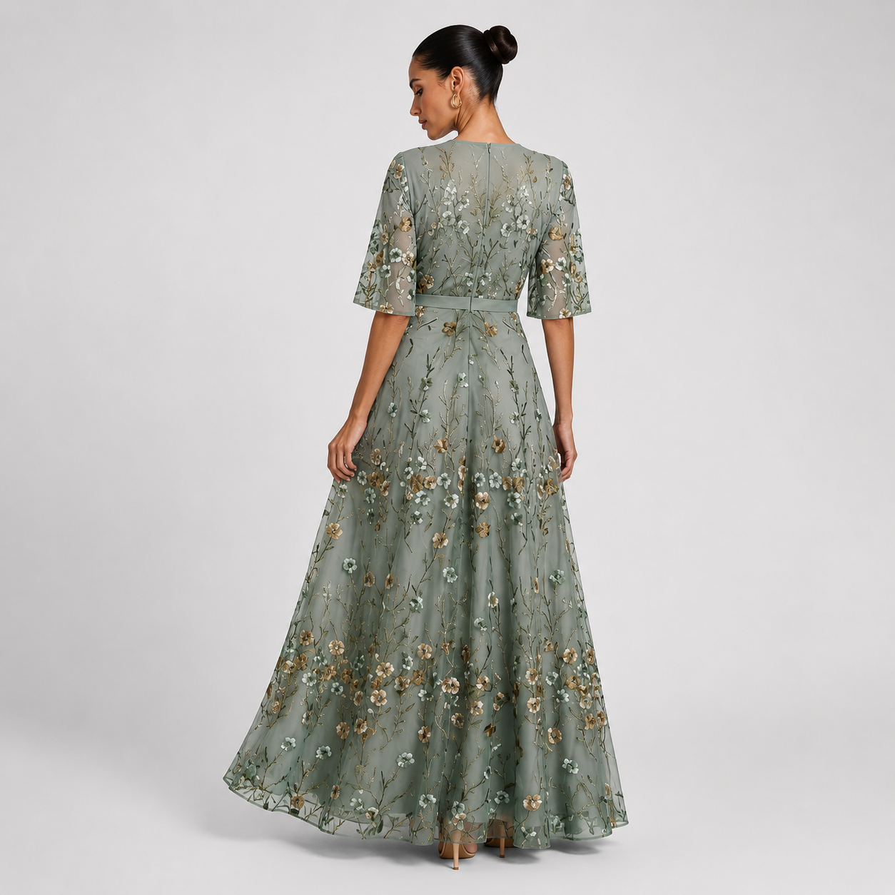 Floral Maxi Dress Elegant Flowing Casual Summer Occasion Dress