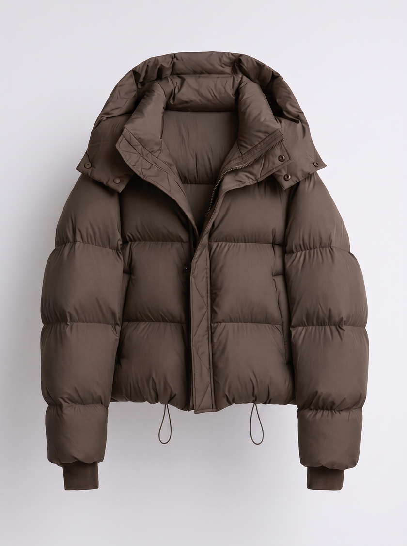 Luxe Oversized Hooded Puffer Jacket