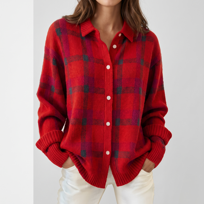 Sarah Longline Button-Front Cozy Cardigan