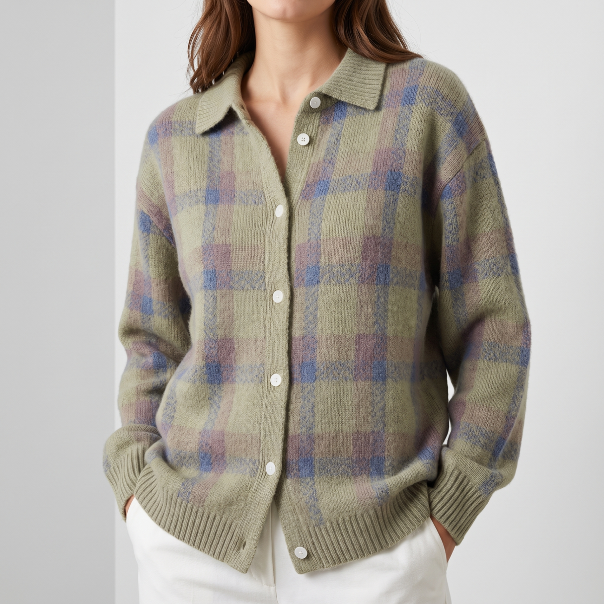 Sarah Longline Button-Front Cozy Cardigan
