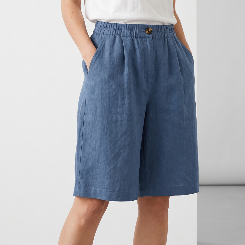 Margot Relaxed Elastic-Waist Pocket Shorts
