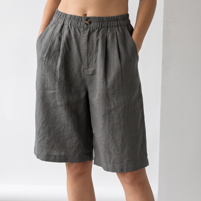 Margot Relaxed Elastic-Waist Pocket Shorts