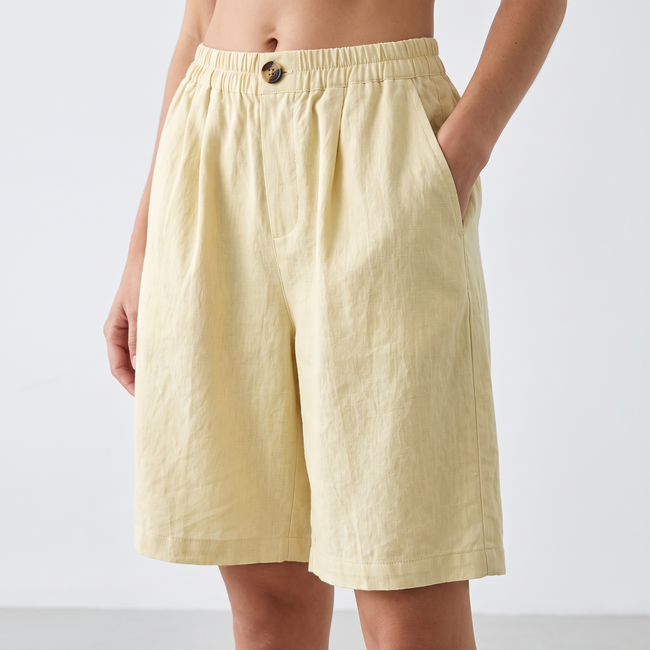 Margot Relaxed Elastic-Waist Pocket Shorts