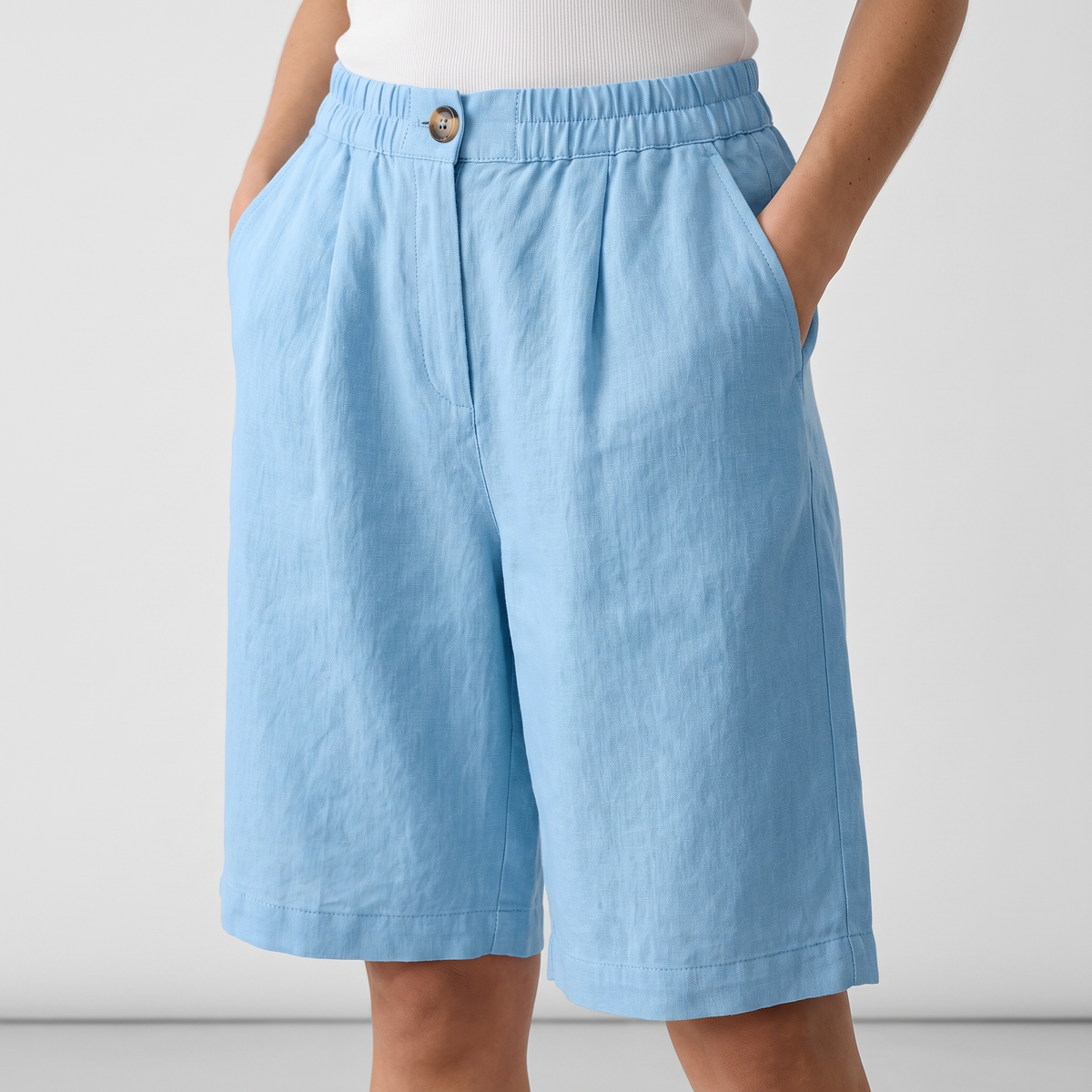 Margot Relaxed Elastic-Waist Pocket Shorts