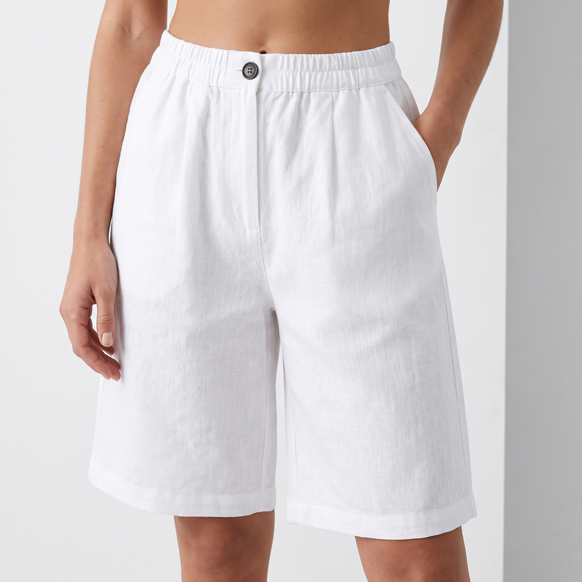 Margot Relaxed Elastic-Waist Pocket Shorts