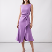 Elodie Ruffle-Hem Wrap Detail Midi Dress