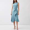 Elodie Ruffle-Hem Wrap Detail Midi Dress