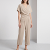 Giselle Wrap-Top and Straight-Leg Pant Set