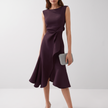 Elodie Ruffle-Hem Wrap Detail Midi Dress